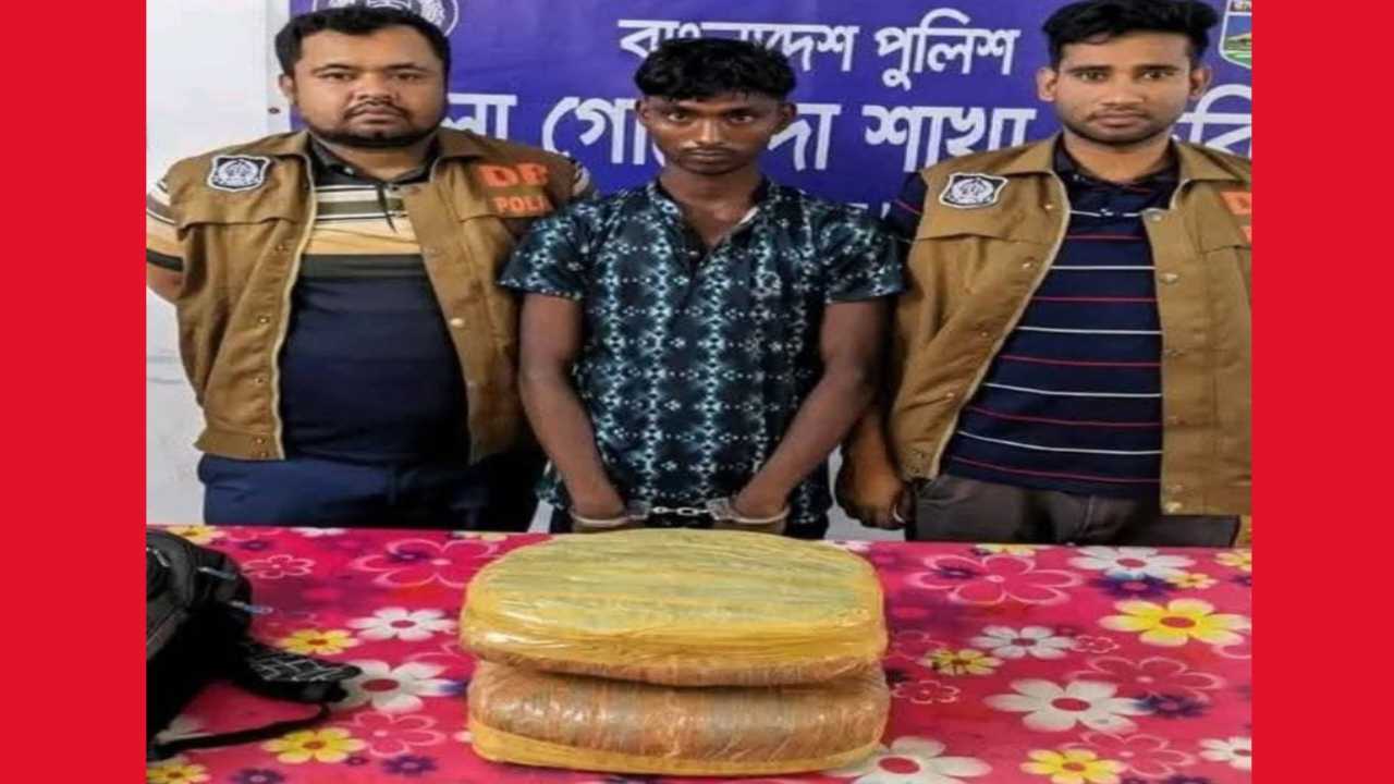 নাটোরে ৪ কেজি গাঁজা সহ এক মাদক ব্যবসায়ী আটক 