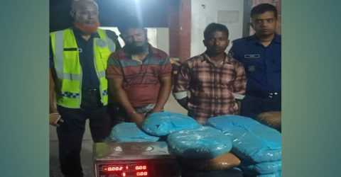 ফরিদপুরে ২০ কেজি গাঁজাসহ দুই সহোদর গ্রেফতার
