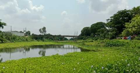 প্রমত্তা ভূবনেশ্বর নদ এখন মরা খাল