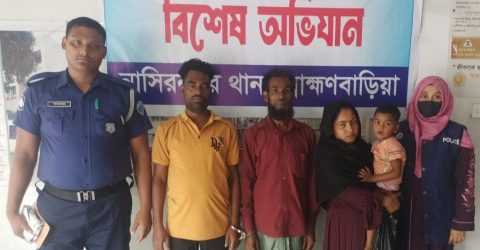 নাসিরনগরে হত্যা মামলার তিন আসামি গ্রেফতার