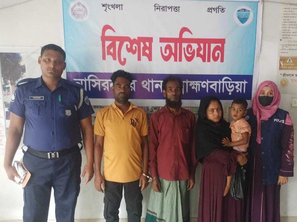 নাসিরনগরে হত্যা মামলার তিন আসামি গ্রেফতার