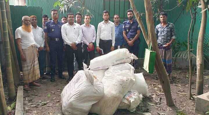 শেরপুরে অবৈধ পলিথিন ও হাইড্রোলিক হর্ন জব্দ