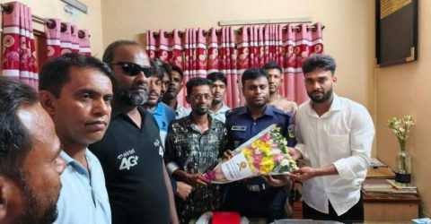 মাদারগঞ্জ থানার নতুন ওসিকে জেডসিএফ-এর ফুলেল শুভেচ্ছা ও সৌজন্য সাক্ষাৎ