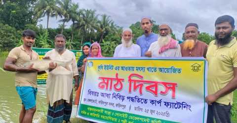 ফরিদপুরে আধা-নিবিড় পদ্ধতিতে কার্প ফ্যাটেনিং বিষয়ক মাঠ দিবস অনুষ্ঠিত