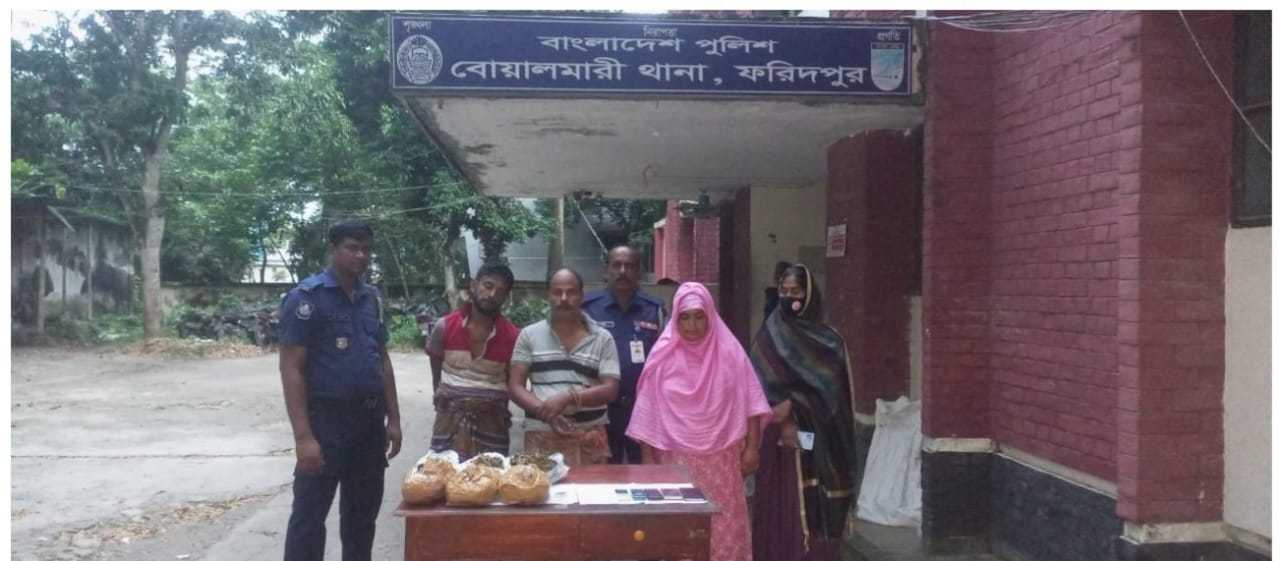 বোয়ালমারীতে যৌথ বাহিনীর অভিযান, ৩ কেজি গাঁজা-ইয়াবাসহ সহ আটক ৩