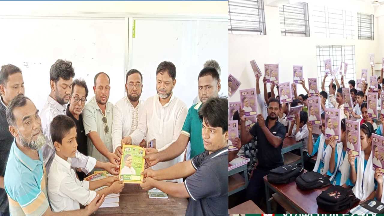 সদরপুরে শিক্ষার্থীদের পাশে শহিদুল ইসলাম বাবুল, তাঁর উদ্যোগে বিনামূল্যে খাতা বিতরণ