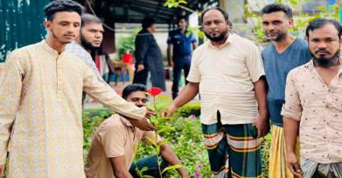 ধলাপাড়ায় ছাত্রদল নেতা সাকিব ভূইয়ার উদ্যোগে পুলিশ ফাঁড়িতে বৃক্ষরোপণ কর্মসূচি