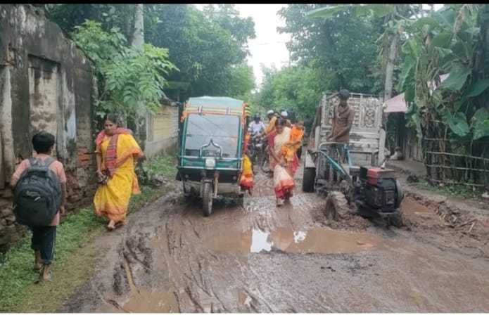 আশাশুনির মানিকখালি-বড়দল সড়ক বেহাল দশায়, যান চলাচলে দুর্ভোগ—দ্রুত সংস্কারের দাবি স্থানীয়দের
