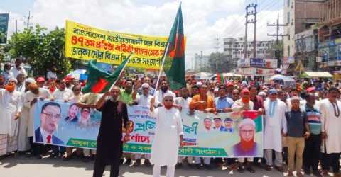 ভালুকায় পৌর বিএনপি উদ্যোগে আনন্দ মিছিল